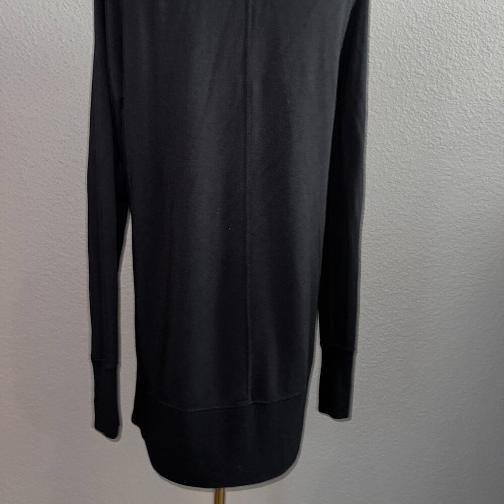 ATHLETA BLACK OPEN FRONT CARDIGAN STRETCHY KNIT COZY LIKE NEW SIZE - SMALL TALL - Picture 8 of 12